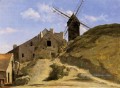 Un moulin à vent à Montmartre Jean Baptiste Camille Corot